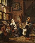 Jan Josef Horemans the Elder Girls school oil on canvas